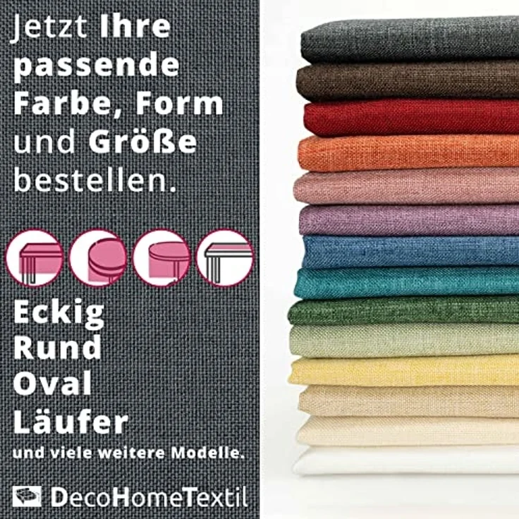 DecoHomeTextil Leinen Optik Tischdecke, Rechteckig 110 x 220 cm Champagner, wasserabweisend, fleckenabweisend, abwaschbar, Lotuseffekt, bügelfrei – Bild 3