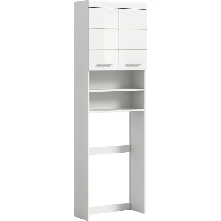 Xonox Scout Waschmaschienenüberbau (B/H/T: 63x191x24 cm) in weiß Nachbildung und weiß Hochglanz tiefzieh – Bild 1
