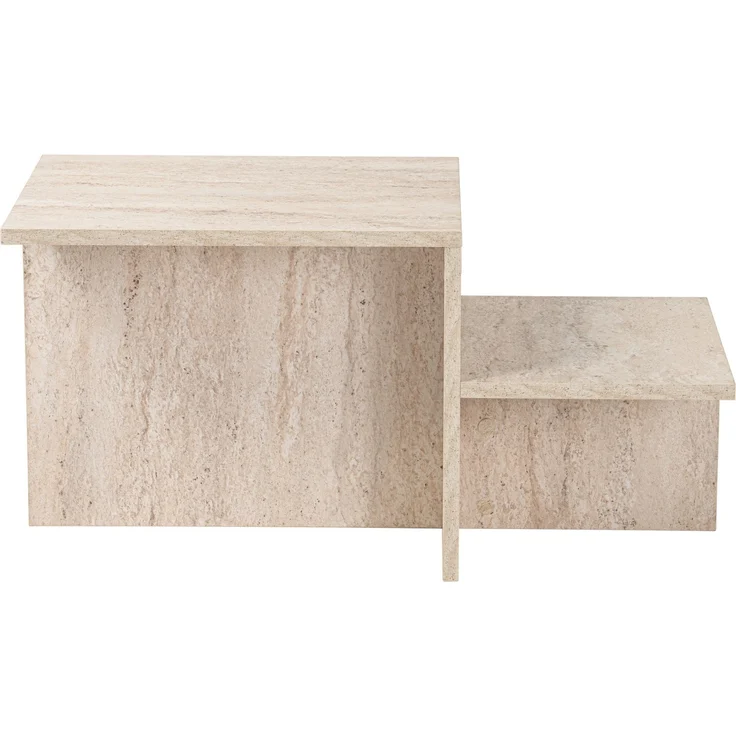 Modern Rustic Coffee Table, Travertine, 80 x 40 x 40 | Made from 100% Melamine Coated Particle Board, Thickness: 18 mm | Perfect for Modern Home Office & Study Spaces, Elegant and Functional Design – Bild 6