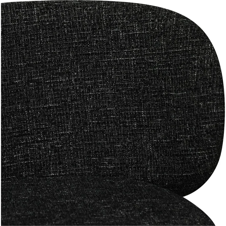 Esszimmerstuhl Annam 2er-Set aus Boucle-Stoff - mit Metallgestell, Schwarz – Bild 9