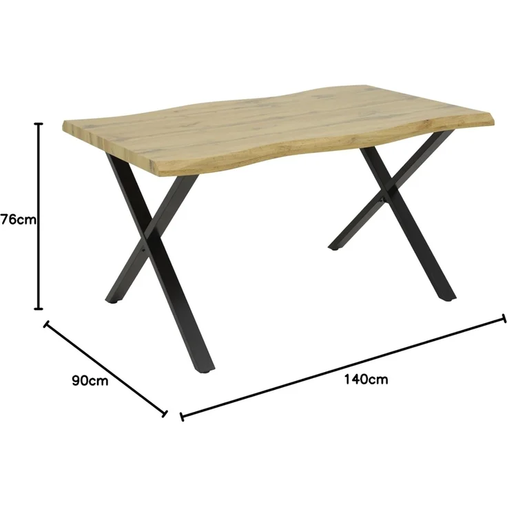 Esstisch Marita / GERDA III T, Holzfarben, 140 x 76 x 90 cm – Bild 2