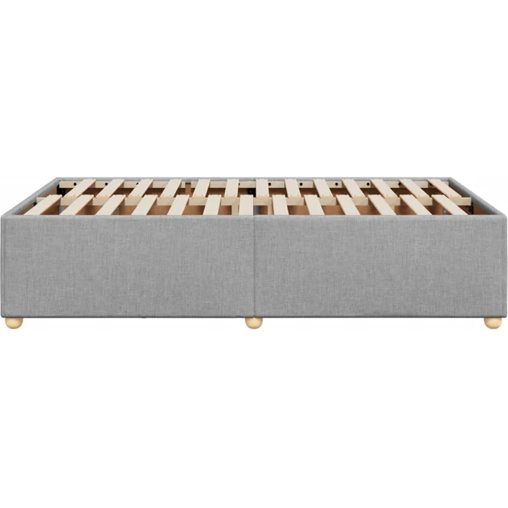 vidaXL Bettgestell ohne Matratze Hellgrau 120x190 cm Stoff 3284715 – Bild 5