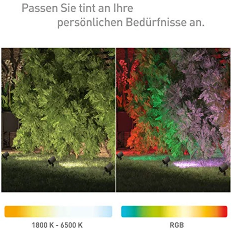 Müller Licht tint 3er Set LED Gartenspot Flores Gen2 19,5x6,5 cm RGBW – Bild 4