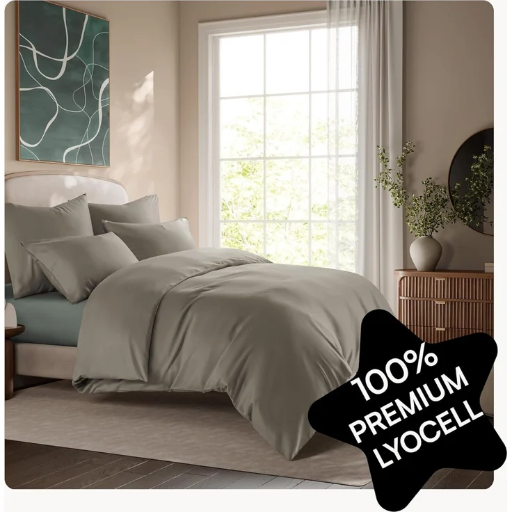 Seralino Bettwäsche Set in Gr. 135x200, 155x220, 200x200 cm, 100% Lyocell (Tencel), Besonders weich & atmungsaktiv – aus natürlichen Eukalyptusfasern