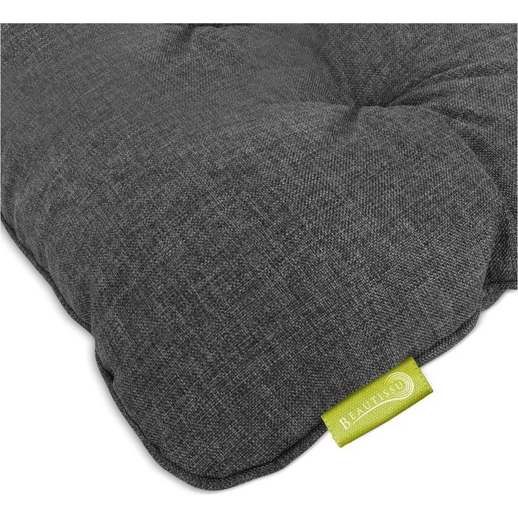 Beautissu Sitzkissen Outdoor Loungekissen Beauflair, 50x40cm, Anthrazit, 50x40cm – Bequemes Rückenkissen 12cm dick Polster Sitzauflage Schmutz – Bild 3