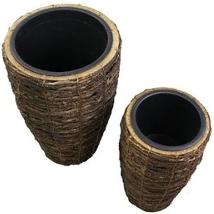 Übertopf Coconut 2er Set Blumentopf Pflanzentopf Pflanzen Blumen Kübel Deko – Bild 6