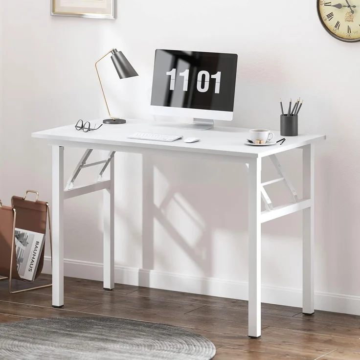 SogesHome Klapptisch Computertisch 100 x 60 x 75 cm PC Tisch Schreibtisch Bürotisch Büroarbeitsplatz für Home Office Verwendung Schreibtisch Esstisch Konferenztisch – Bild 1