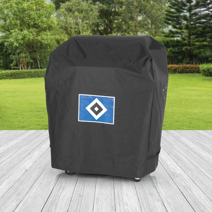 HSV Wetterschutzhaube L 95x60x100cm schwarz mit Logo – Bild 3
