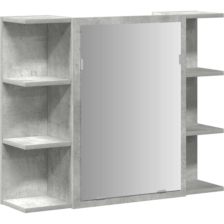 vidaXL 4-tlg. Badmöbel-Set Betongrau Holzwerkstoff 3324850 – Bild 10