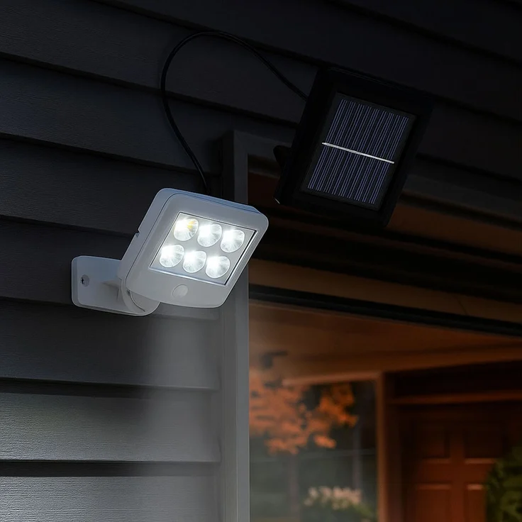 LED Solarleuchte, weiß, beweglicher Spot, Bewegungsmelder – Bild 2