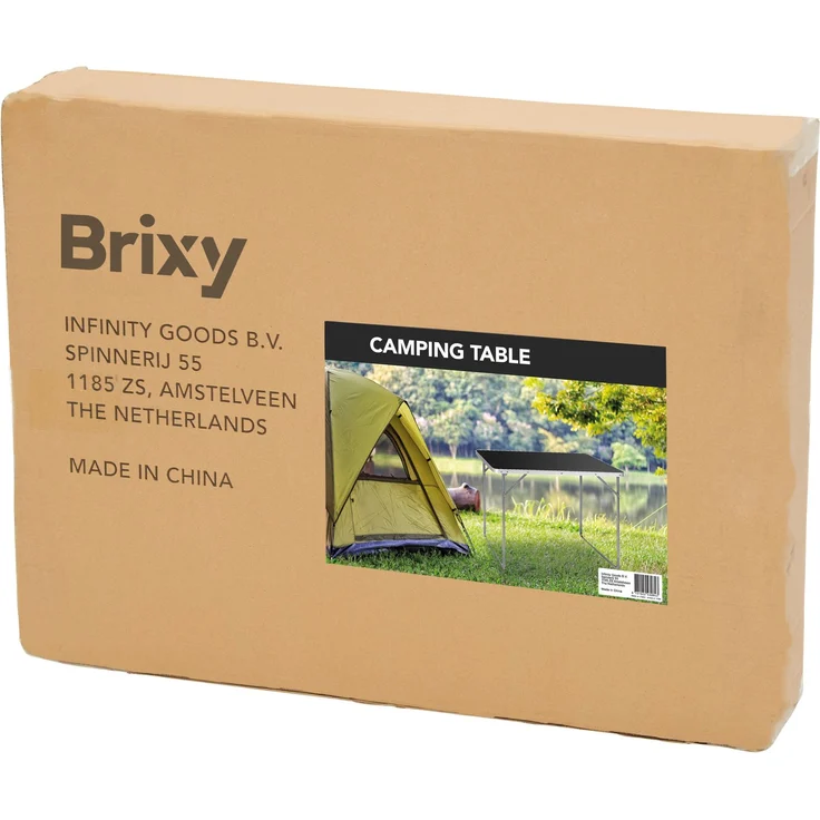 Brixy Campingtisch - klappbar - Gartentisch - 80x60x70 cm - Außen/Innen - Tragegriff - Kompakt - Aluminium - Schwarz – Bild 10
