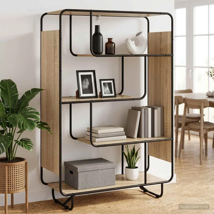 vidaXL Highboard Sonoma-Eiche 93.5 x 37.5 x 144 cm Holzwerkstoff 8007949 – Bild 1