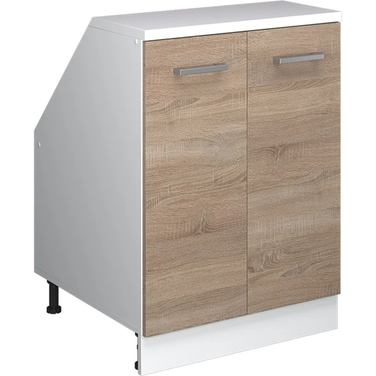 Küchenschrank für Dachschrägen R-Line Sonoma 60 cm mit 2 Türen, Schrankkorpus 60 cm Tiefe Vicco – Bild 1