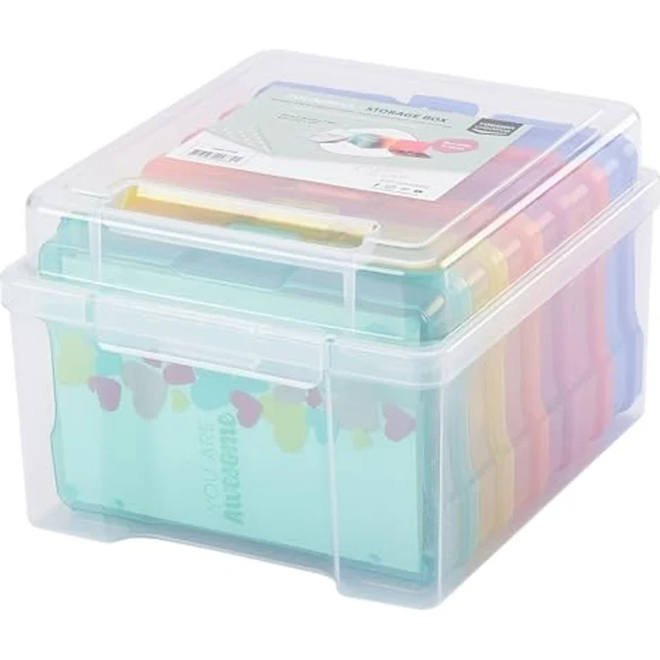 Vaessen Creative Farbige Staubox mit 6 Boxen, 21 x 18,5 x 14 cm – Bild 5
