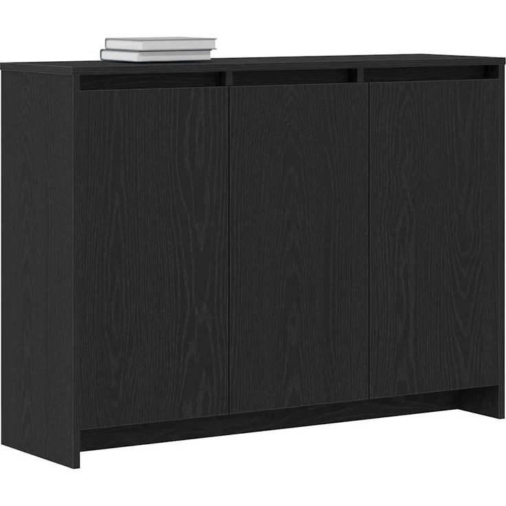 vidaXL Sideboard Schwarz 102 x 29,5 x 75 cm Holzwerkstoff 862084 – Bild 2