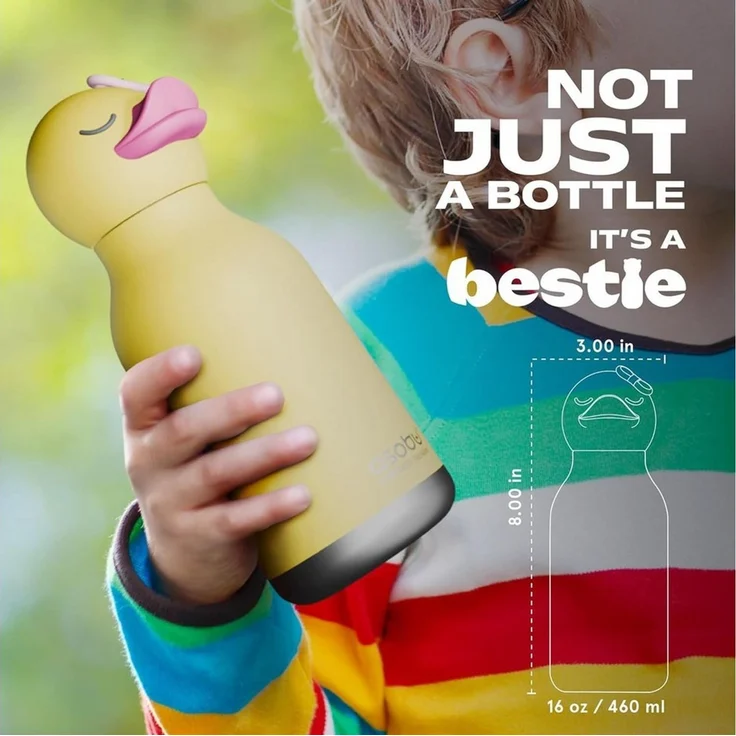 ASOBU Trinkflasche Asobu® Kindertrinkflasche BESTIE mit Strohhalm 460ml – Bild 2