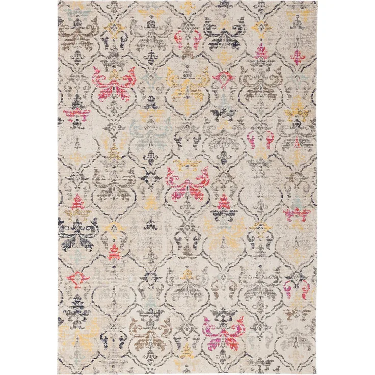 Pergamon Kurzflor Vintage-Teppich, Creme, 80x150 cm, pflegeleicht und stilvoll