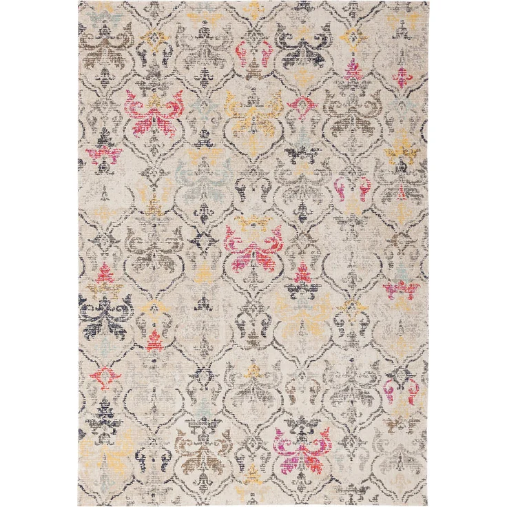 Pergamon Kurzflor Vintage-Teppich, Creme, 80x150 cm, pflegeleicht und stilvoll