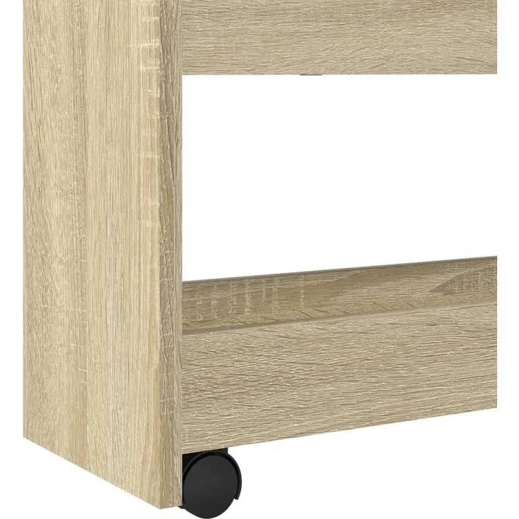 vidaXL Aufbewahrungswagen Schmal 4 Etagen Sonoma Eiche Holzwerkstoff 855261 – Bild 6
