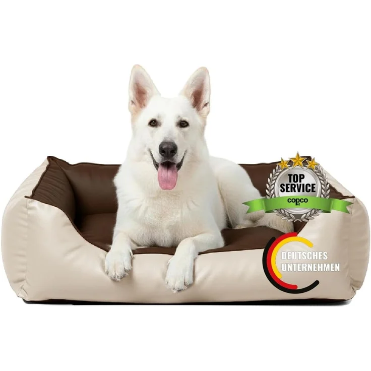 CopcoPet Tierbett Orthopädisches Hundebett / Wendebett Kleine bis Große Hunde, Kunstleder
