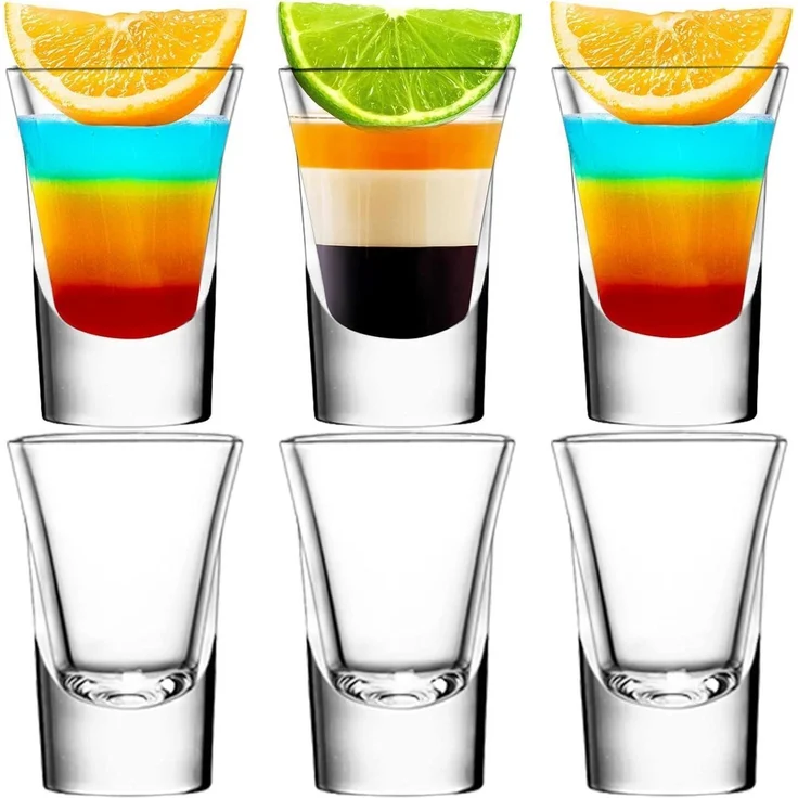 SuproBarware 6er Schnapsgläser 35ml/3.5cl, Shotgläser für Tequila, Wodka, Likör - Spülmaschinenfest, Transparent – Bild 1