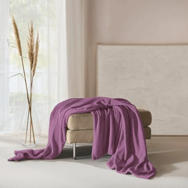 Wohndecke Wohndecke "Salerno", Erwin Müller, Teddy-Fleece Uni – Bild 5