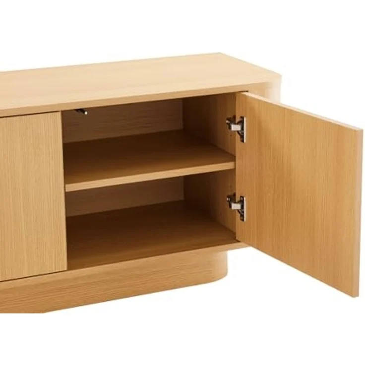 riess-ambiente TV-Board VALHALLA WOOD 160cm natur – Eiche, Furnier, Push-to-open, modern (Einzelartikel, 1 St), edles Lowboard mit Stauraum (4 Fächer) – ideal für moderne Wohnzimmer – Bild 5