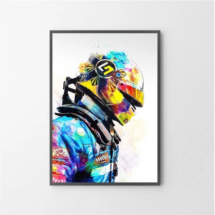 Poster Formel 1 Rennfahrer Helm · Deko Print ohne Rahmen - E / 60x90 cm – Bild 3