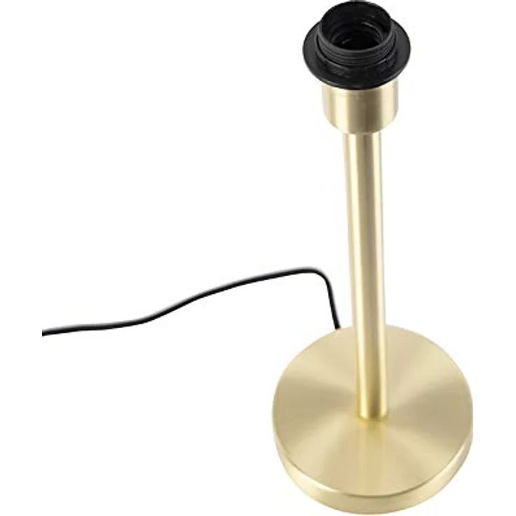 QAZQA Simplo Tischlampe Messing, klassisch und dimmbar, ohne Schirm, E27 Fassung, 39,5 cm hoch, für Wohnzimmer und Schlafzimmer – Bild 7