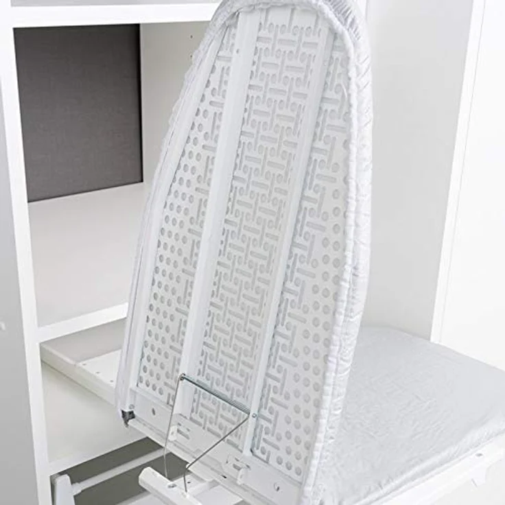 SO-TECH® Bügelbrett Bügeltisch Ironfold für Fachbodenmontage, klappbar, 180° schwenkbar, inkl. Bügeltuch aluminiumgrau – Bild 5