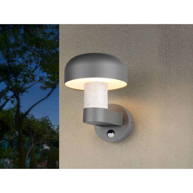 Außenwandleuchte FRASER Betonoptik mit Bewegungsmelder, H: 24cm – Bild 6