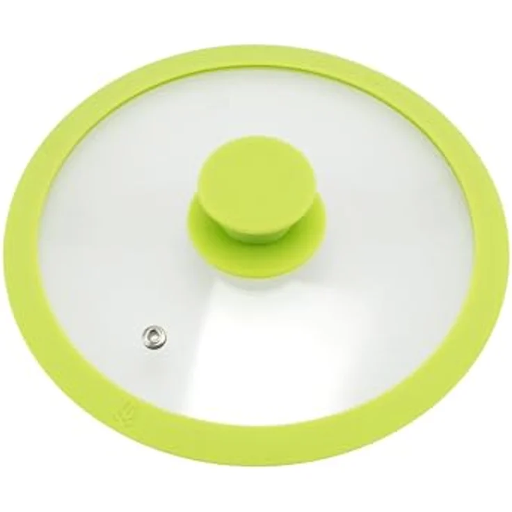 Glasdeckel mit Silikonrand für 20 cm Töpfe und Pfannen, grün – Bild 2