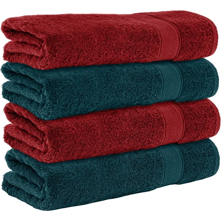 Komfortec Badetücher 100% Baumwolle, 470 g/m², Frottee (4-St), Handtücher 70x140 cm Set, Weich