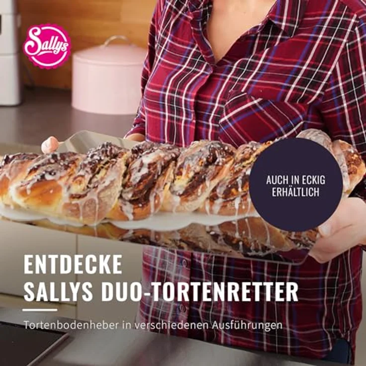 Sallys Tortenbodenheber Duo-Tortenretter: Rund & Eckig für Perfekte Tortenkreationen, Langlebig – Bild 8