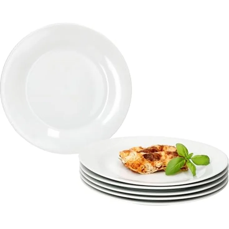 6x Tommy Speiseteller Ø24cm weiß Porzellan 6 Personen große Platte