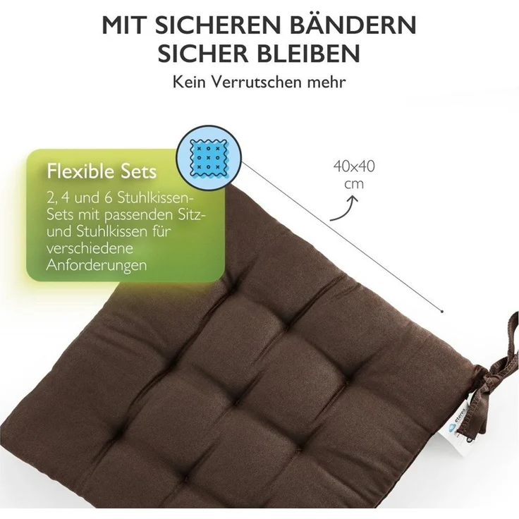 etérea Himmlische Qualität Sitzkissen etérea Sitzkissen Stuhlkissen Basic Auflage und – Bild 4