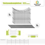 11tlg. Teichzaun Unterbogen, ca. 390 x 52,5 cm - Anthrazit