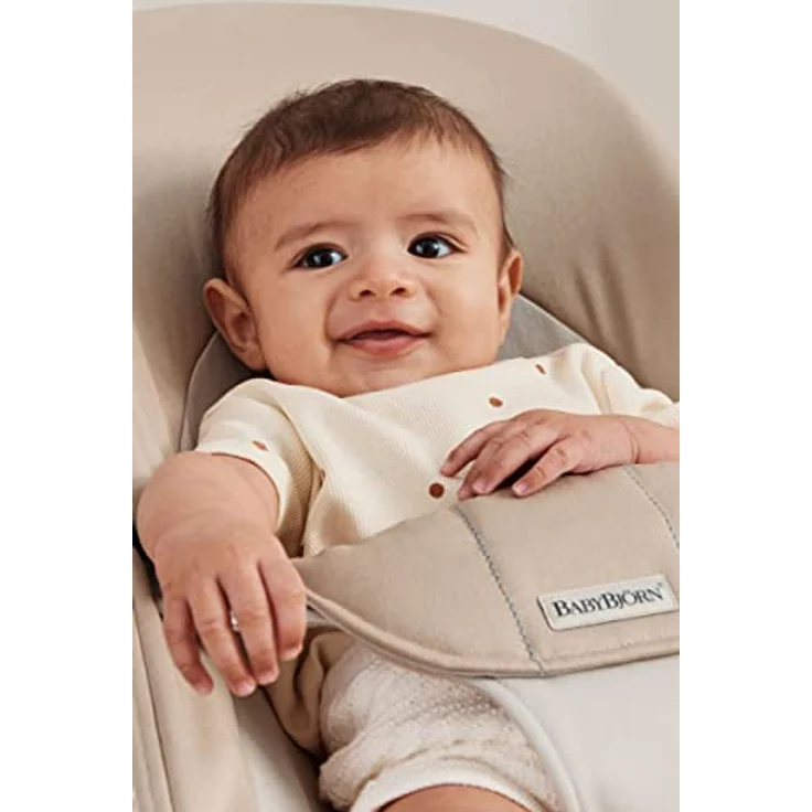 BabyBjörn Balance Soft Gewebte Wippe - Khaki Beige – Bild 3