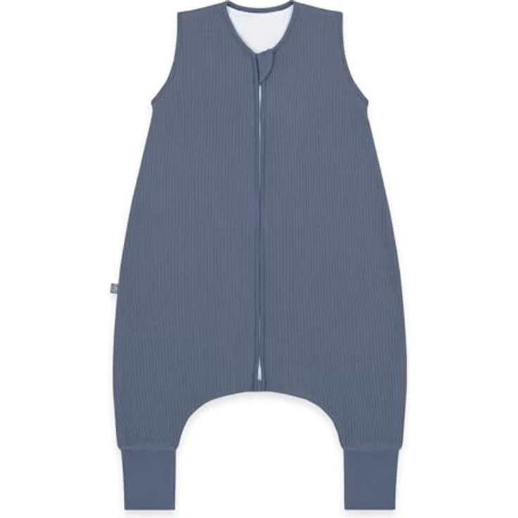 emma & noah Baby Schlafsack mit Füßen 1.0 TOG, Ganzjahres Schlafsack mit Beinen für den Frühling, Sommer und Herbst, 100% Bio-Baumwolle, OEKO-TEX Zertifiziert (Essential Blau, 70 cm) – Bild 2