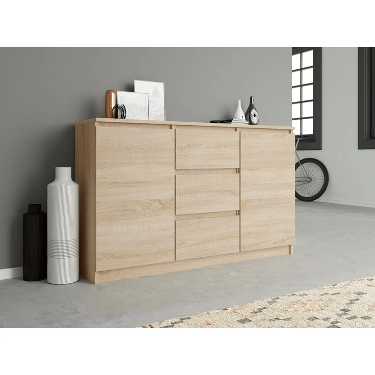 ibonto ECKKOMMODE SONOMA-EICHE 40x120x75cm (H 75 x T 40 x B 120 cm) – Bild 3