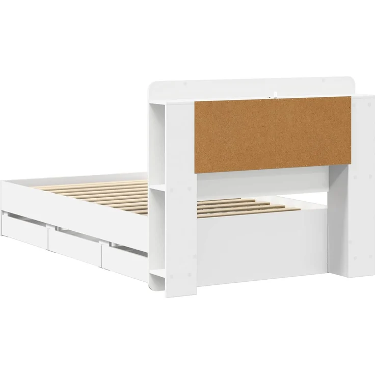 vidaXL Bettgestell mit Stauraum und Kopfteil Weiß 80 x 200 cm 3434003 – Bild 6