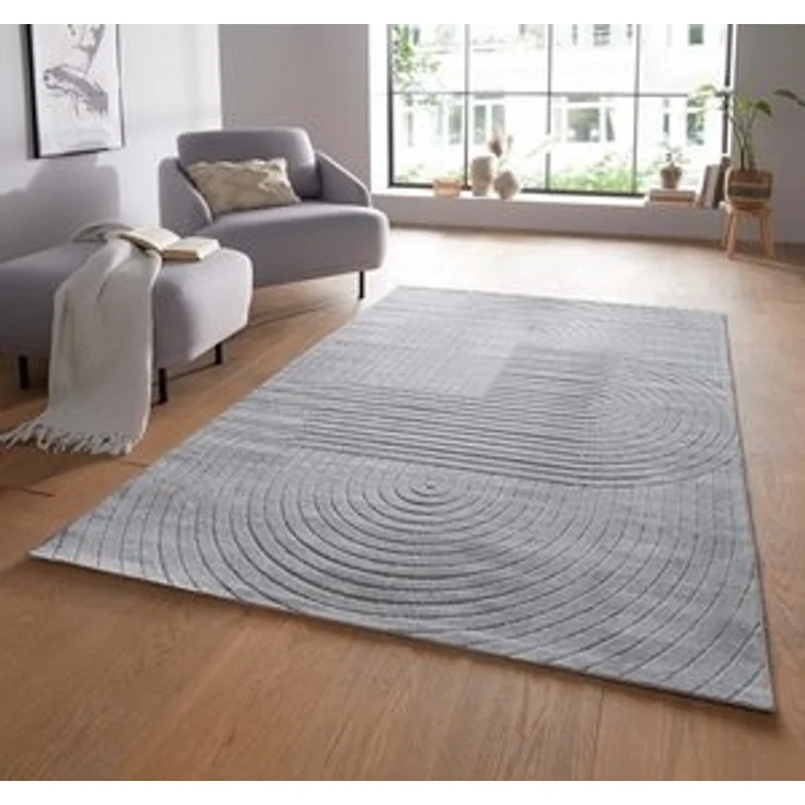 TaraCarpet Teppich TaraCarpet Zen Modern fürs Wohnzimmer Schlafzimmer und Outdoorteppich, rechteckig, Höhe: 5 mm, In&Outdoor Teppich hoch-tief 3D grau Wohnzimmer Schlafzimmer 120x170 – Bild 6