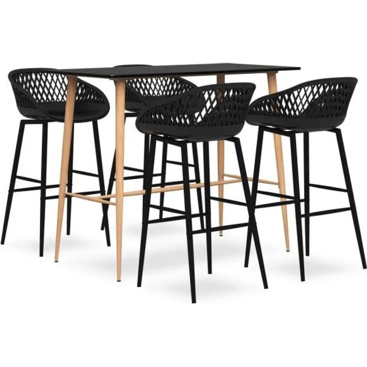 5-tlg. Bar-Set Schwarz [3057459]