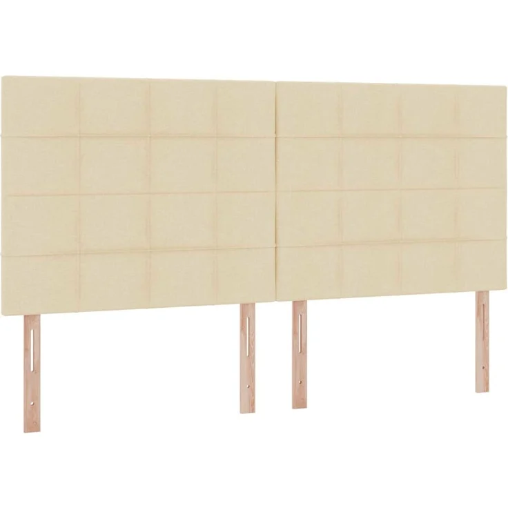 vidaXL LED-Speicherbett mit Matratze Creme 200 x 200 cm Stoff 3372442 – Bild 10