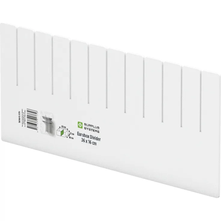 Surplus Systems Abtrenner für Eurobox 36 x 16 cm, weiß