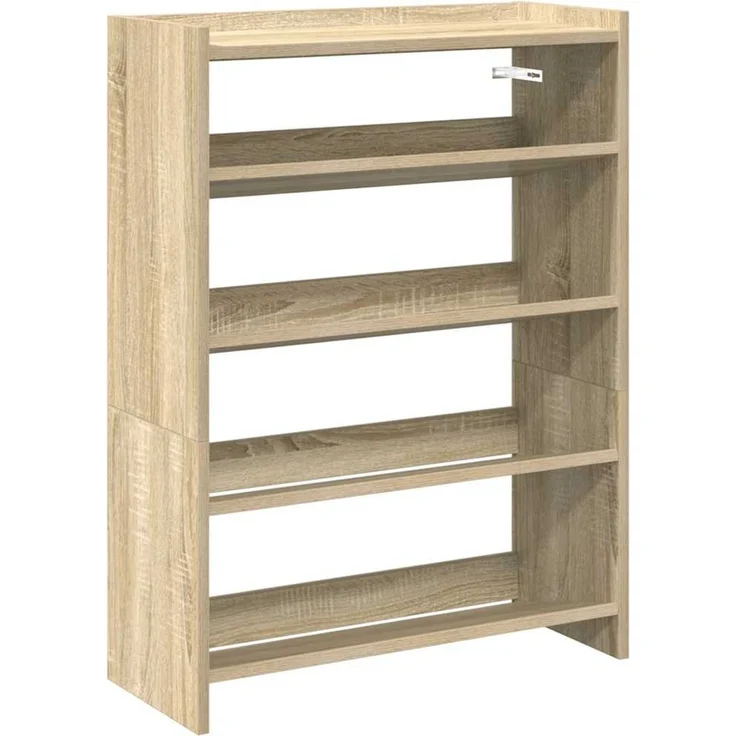 vidaXL Schuhregal Sonoma-Eiche 60x25x81 cm Holzwerkstoff 859880 – Bild 1