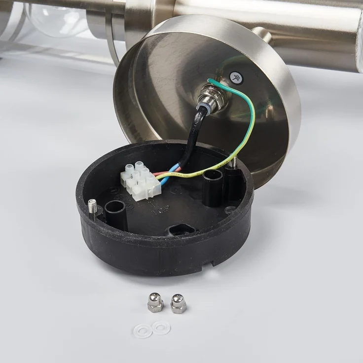 Lindby Außen-Wandleuchte Djori, Edelstahl Alu IP44mit Bewegungsmelder, 1 x 15 W LED – Bild 6