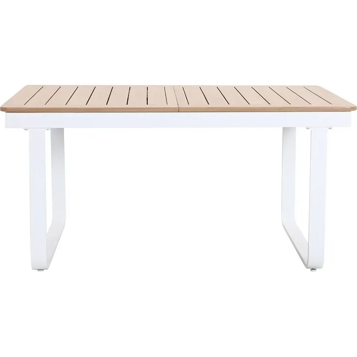 Vente-unique - SERUNO Gartenessgruppe Metall BeigeWeiß - B 65 cm100 cm x H 86,5 cm75 cm x L 52 cm155 cm245,5 cm – Bild 5