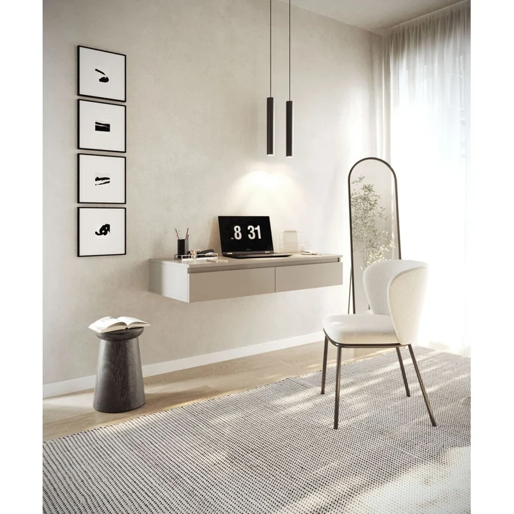 Selsey 'Bemmi' Hängeschreibtisch / Schminktisch, Greige, 19 x 120 x 50 cm – Bild 3