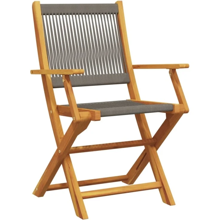 vidaXL Gartenstühle 2 Stk. Grau Massivholz Akazie und Polypropylen 367667 – Bild 9